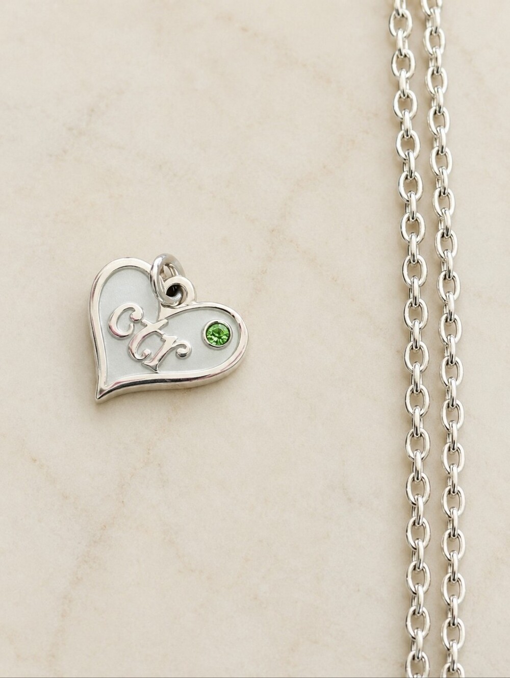 CTR Choose The Right Heart Necklace LDS Mormon Jewelry Green